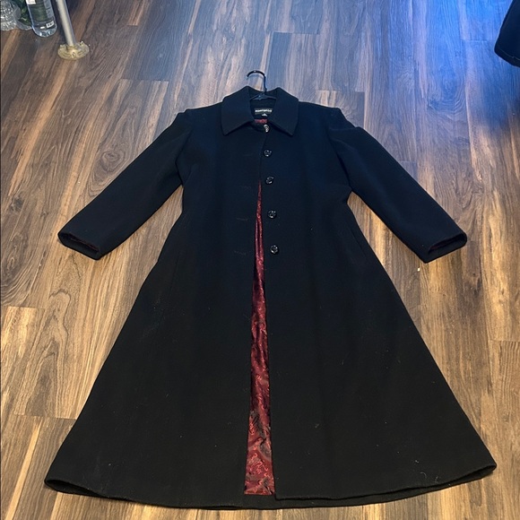Donny Brook Jackets & Blazers - Elegant Black Coat with Red Lining